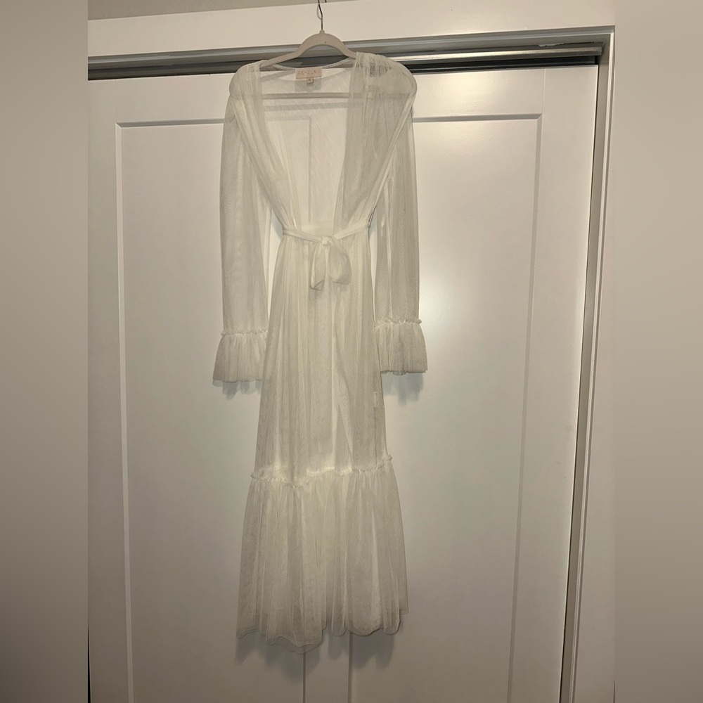 Revelry Sheer White Robe